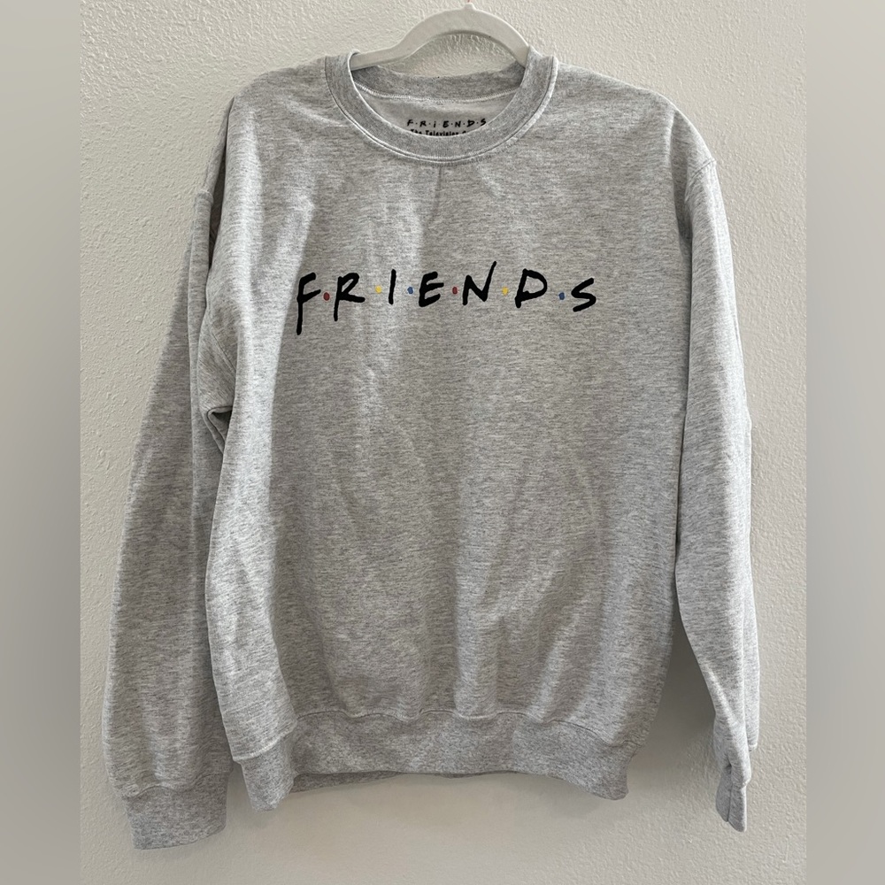 Grey FRIENDS Logo Sweatshirt Crew Neck